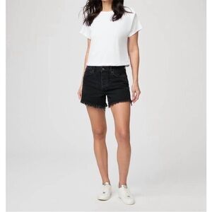 PAIGE Noella Cut Off Short Black 26